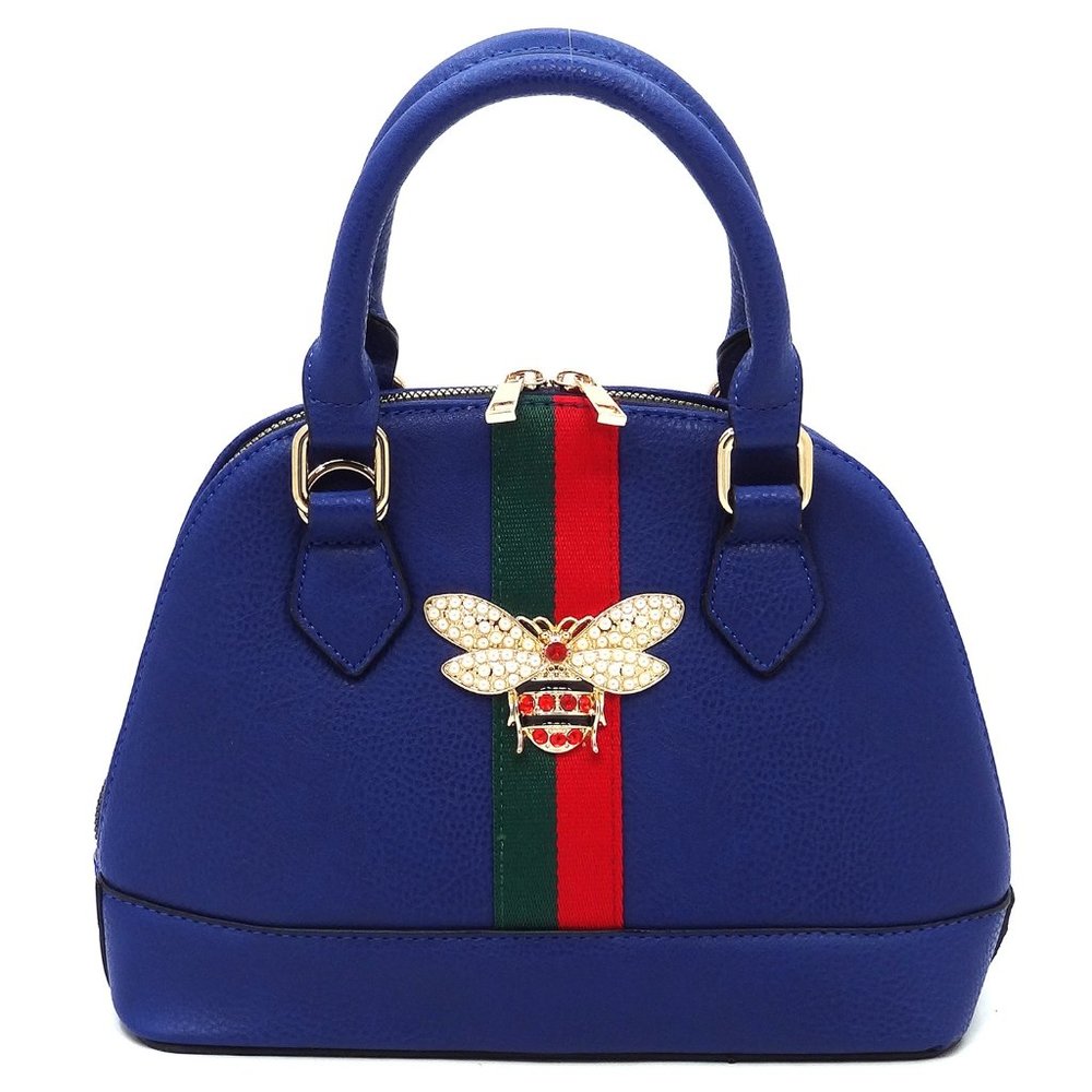 Queen Bee Stripe Dome Handbag